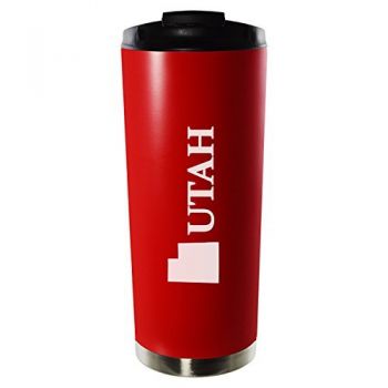 16 oz Vacuum Insulated Tumbler with Lid - Utah State Outline - Utah State Outline