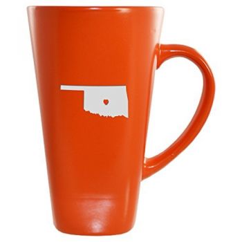 16 oz Square Ceramic Coffee Mug - I Heart Oklahoma - I Heart Oklahoma