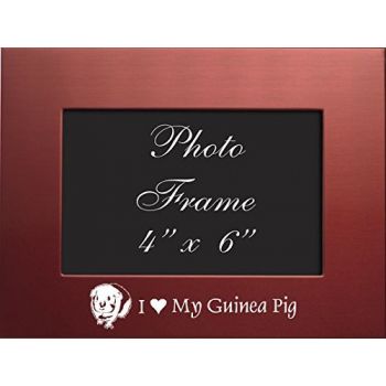 4 x 6  Metal Picture Frame  - I Love My Guinea Pig