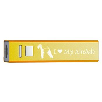 Quick Charge Portable Power Bank 2600 mAh  - I Love My Airedale