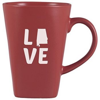 14 oz Square Ceramic Coffee Mug - Alabama Love - Alabama Love