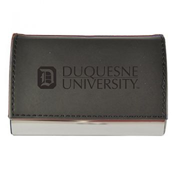 PU Leather Business Card Holder - Duquesne Dukes