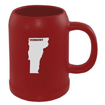 22 oz Ceramic Stein Coffee Mug - Vermont State Outline - Vermont State Outline