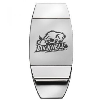 Stainless Steel Money Clip - Bucknell Bison
