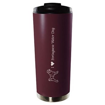 16 oz Vacuum Insulated Tumbler with Lid  - I Love My Portuguese Water Dog