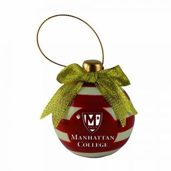 Ceramic Christmas Ball Ornament - Manhattan College Jaspers