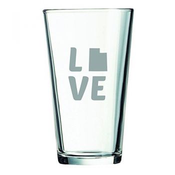 16 oz Pint Glass  - Utah Love - Utah Love