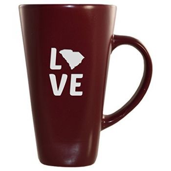 16 oz Square Ceramic Coffee Mug - South Carolina Love - South Carolina Love