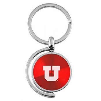 Spinner Round Keychain - Utah Utes