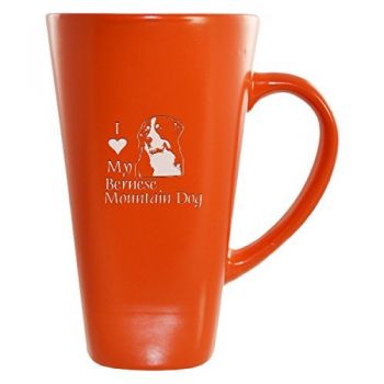 16 oz Square Ceramic Coffee Mug  - I Love My Bernese Mountain Dog