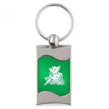 Keychain Fob with Wave Shaped Inlay - Mississippi Valley State Bulldogs