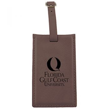Travel Baggage Tag with Privacy Cover - Florida Gulf Coast Eagles