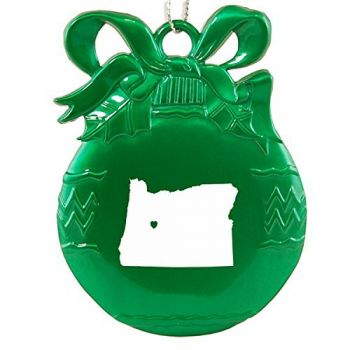Pewter Christmas Bulb Ornament - I Heart Oregon - I Heart Oregon