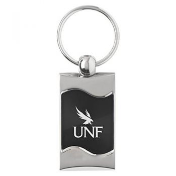 Keychain Fob with Wave Shaped Inlay - UNF Ospreys