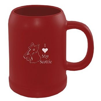 22 oz Ceramic Stein Coffee Mug  - I Love My Scottish Terrier