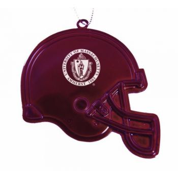 Football Helmet Pewter Christmas Ornament - UMass Amherst