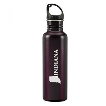 24 oz Reusable Water Bottle - Indiana State Outline - Indiana State Outline