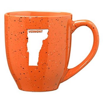 16 oz Ceramic Coffee Mug with Handle - Vermont State Outline - Vermont State Outline