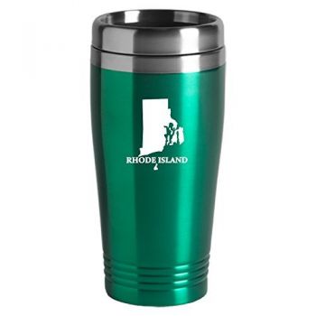 16 oz Stainless Steel Insulated Tumbler - Rhode Island State Outline - Rhode Island State Outline