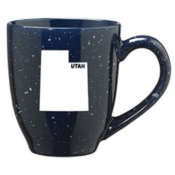 16 oz Ceramic Coffee Mug with Handle - Utah State Outline - Utah State Outline