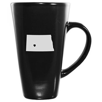 16 oz Square Ceramic Coffee Mug - I Heart North Dakota - I Heart North Dakota