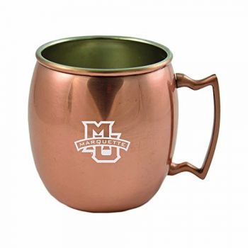 16 oz Stainless Steel Copper Toned Mug - Marquette Golden Eagles