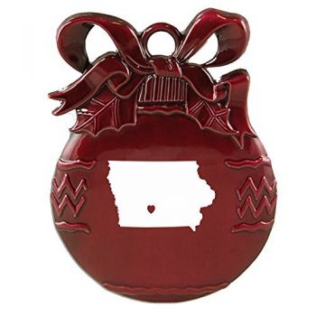 Pewter Christmas Bulb Ornament - I Heart Iowa - I Heart Iowa
