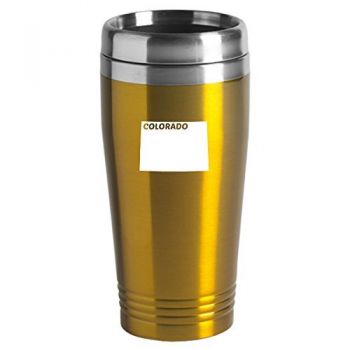 16 oz Stainless Steel Insulated Tumbler - Colorado State Outline - Colorado State Outline