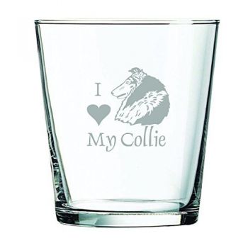 13 oz Cocktail Glass  - I Love My Collie