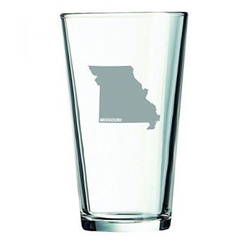 16 oz Pint Glass  - Missouri State Outline - Missouri State Outline
