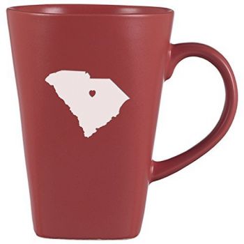 14 oz Square Ceramic Coffee Mug - I Heart South Carolina - I Heart South Carolina