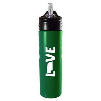 24 oz Stainless Steel Sports Water Bottle - Nebraska Love - Nebraska Love