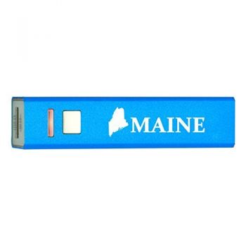 Quick Charge Portable Power Bank 2600 mAh - Maine State Outline - Maine State Outline