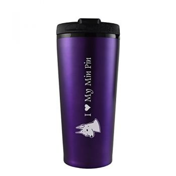 16 oz Insulated Tumbler with Lid  - I Love My Miniature Pinscher