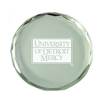 Crystal Paper Weight - Detroit Mercy Titans