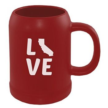 22 oz Ceramic Stein Coffee Mug - California Love - California Love