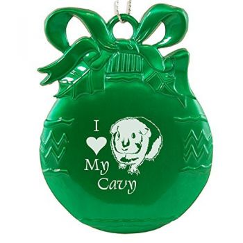 Pewter Christmas Bulb Ornament  - I Love My Cavy