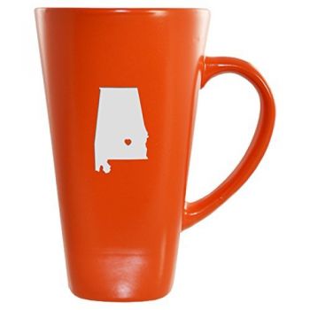 16 oz Square Ceramic Coffee Mug - I Heart Alabama - I Heart Alabama