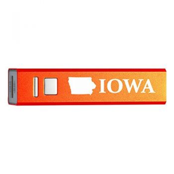 Quick Charge Portable Power Bank 2600 mAh - Iowa State Outline - Iowa State Outline