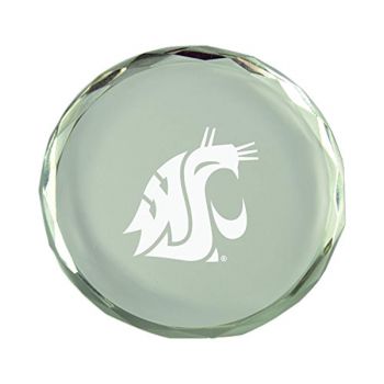 Crystal Paper Weight - Washington State Cougars