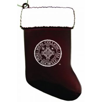 Pewter Stocking Christmas Ornament - Iona Gaels