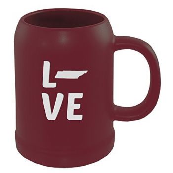22 oz Ceramic Stein Coffee Mug - Tennessee Love - Tennessee Love