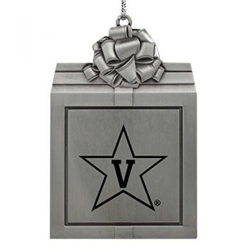 Pewter Gift Box Ornament - Vanderbilt Commodores