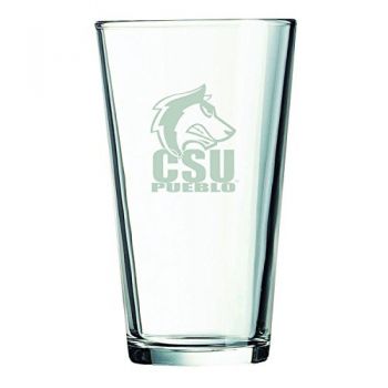 16 oz Pint Glass  - CSU Pueblo Thunderwolves
