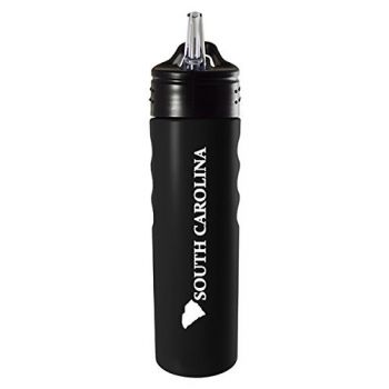 24 oz Stainless Steel Sports Water Bottle - South Carolina State Outline - South Carolina State Outline