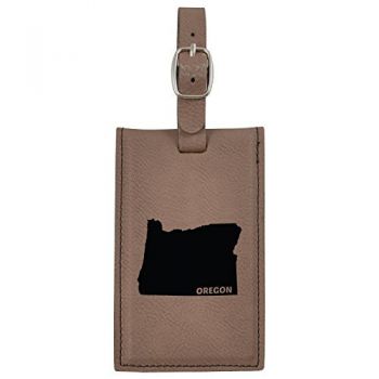 Travel Baggage Tag with Privacy Cover - Oregon State Outline - Oregon State Outline