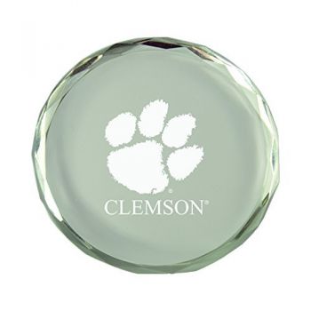 Crystal Paper Weight - Clemson Tigers