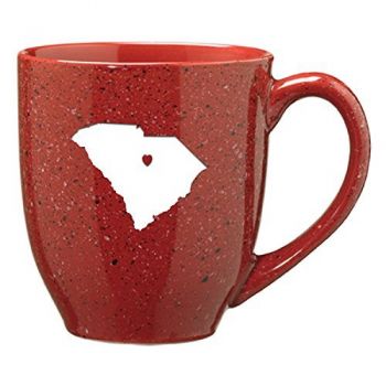 16 oz Ceramic Coffee Mug with Handle - I Heart South Carolina - I Heart South Carolina