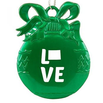 Pewter Christmas Bulb Ornament - Wyoming Love - Wyoming Love