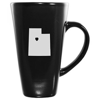 16 oz Square Ceramic Coffee Mug - I Heart Utah - I Heart Utah